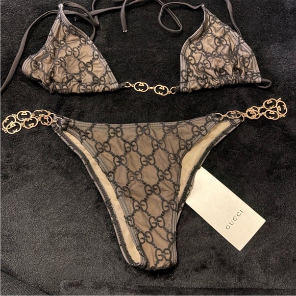 Gucci Black and Gold Bikini Set - Picture 1 of 2